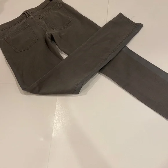 VINCE GRAY JEAN WITH  PLASTIC COATING STRIPS INSIDE SEAM & ' OUTSIDE - Picture 12 of 16